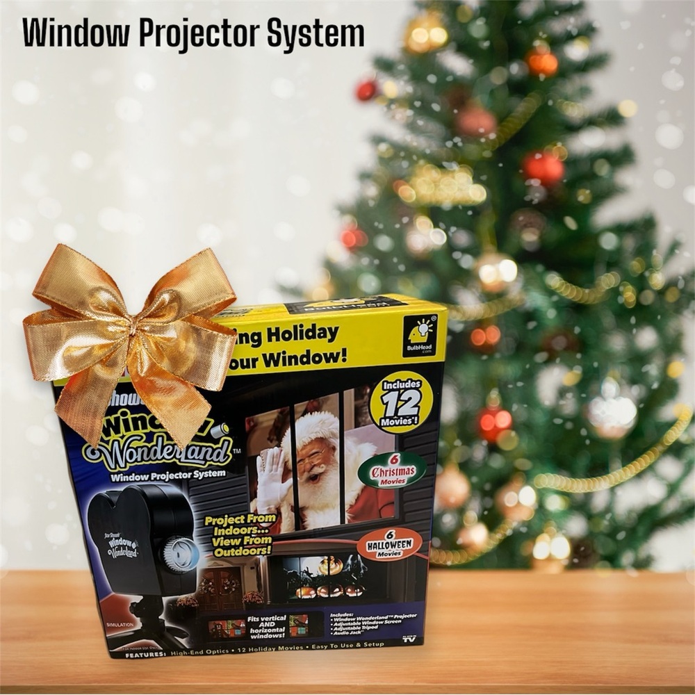 Star Shower Window Wonderland Window Projector System 12 Holiday Movies